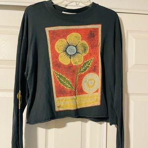 Free People Cropped Long Sleeve Tee.